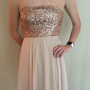Gianni Bini Homecoming Dress Rose Gold